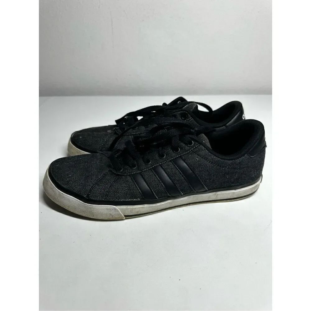 Adidas Mens Sz 10 Black White  Neo SE Daily Vulc Skateboard Shoes F76263